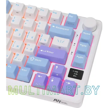 Клавиатура Royal Kludge RK-M75 RGB Taro Milk (RK Silver) картинка 7